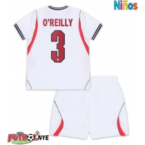 Camiseta Inglaterra Nico O'Reilly #3 Primera Equipación para niños Mundial 2026 manga corta (+ pantalones cortos)